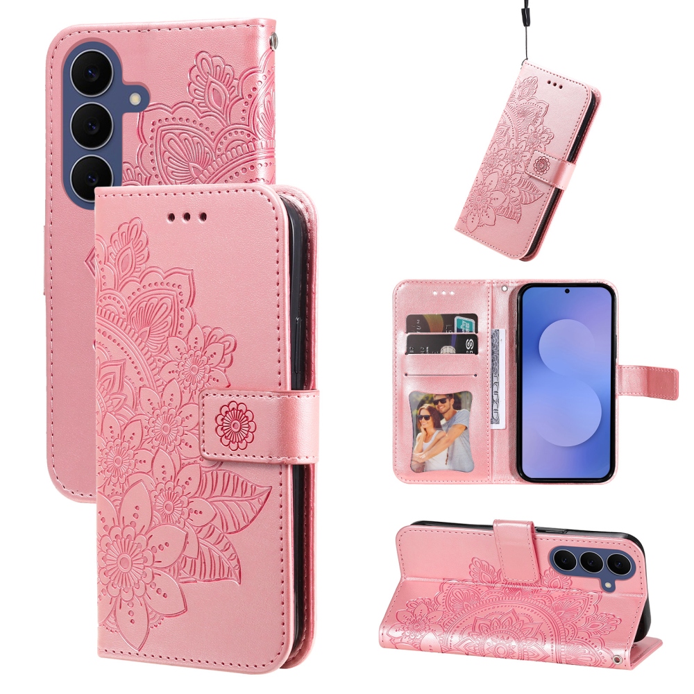 Mandala knižkové púzdro na Samsung Galaxy S26 FE - ružové