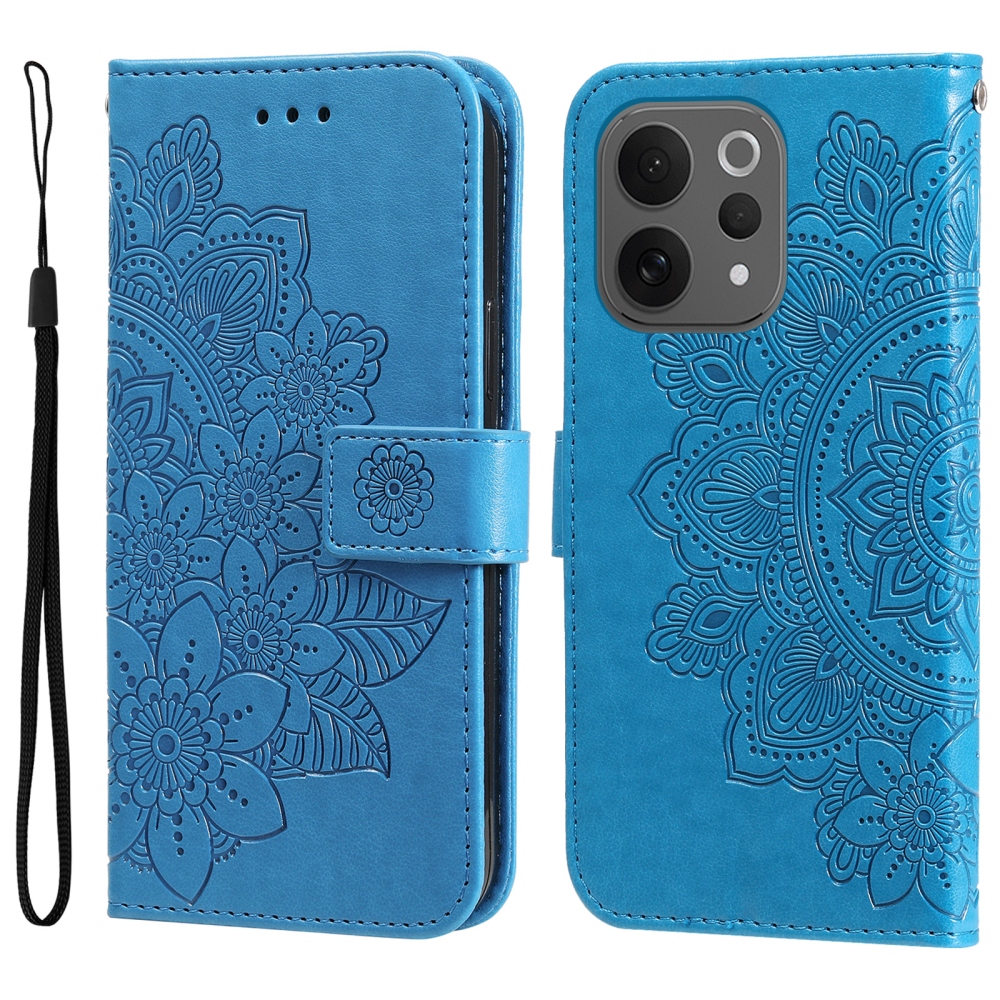 Mandala knižkové púzdro na Vivo V70 5G - modré