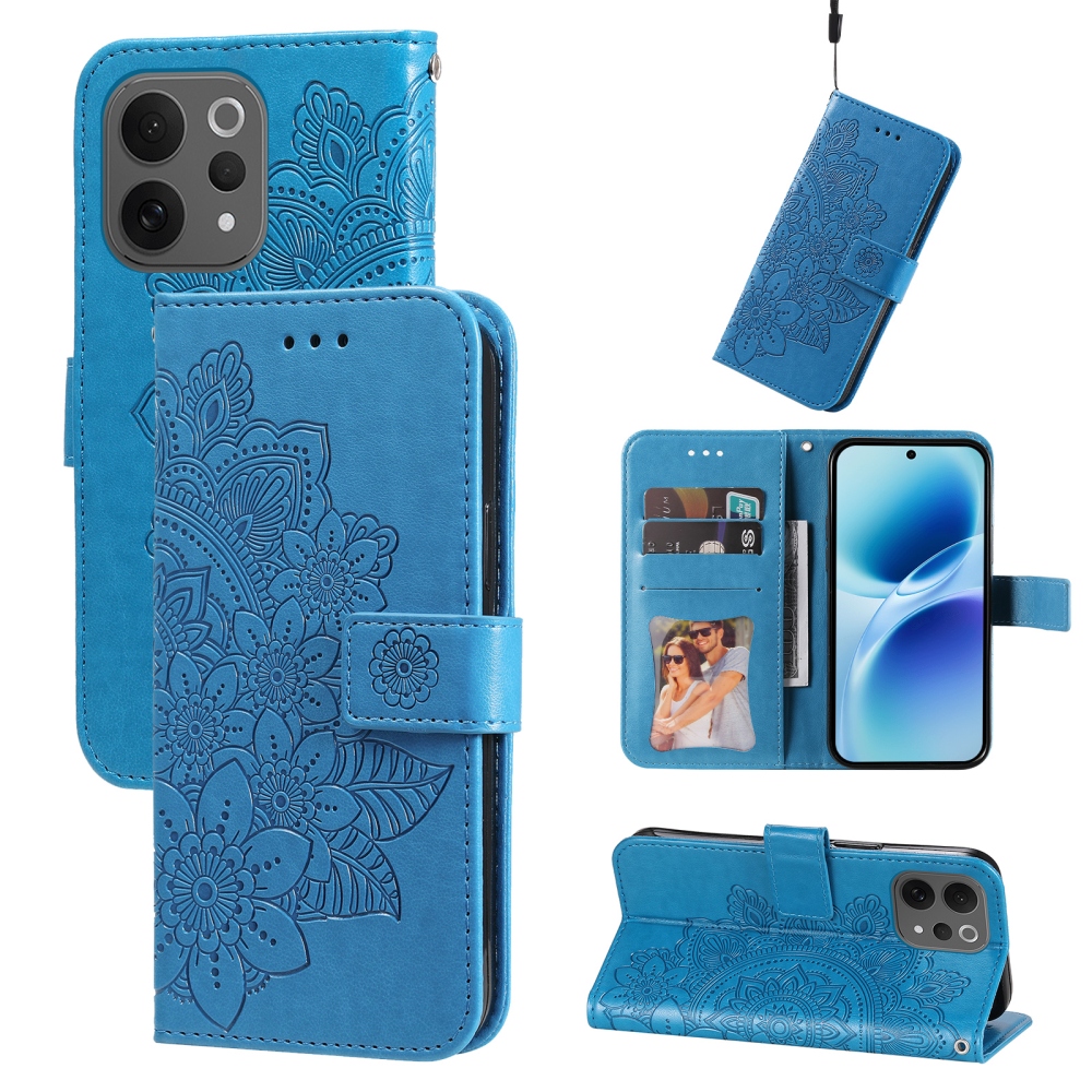 Mandala knižkové púzdro na Vivo V70 5G - modré
