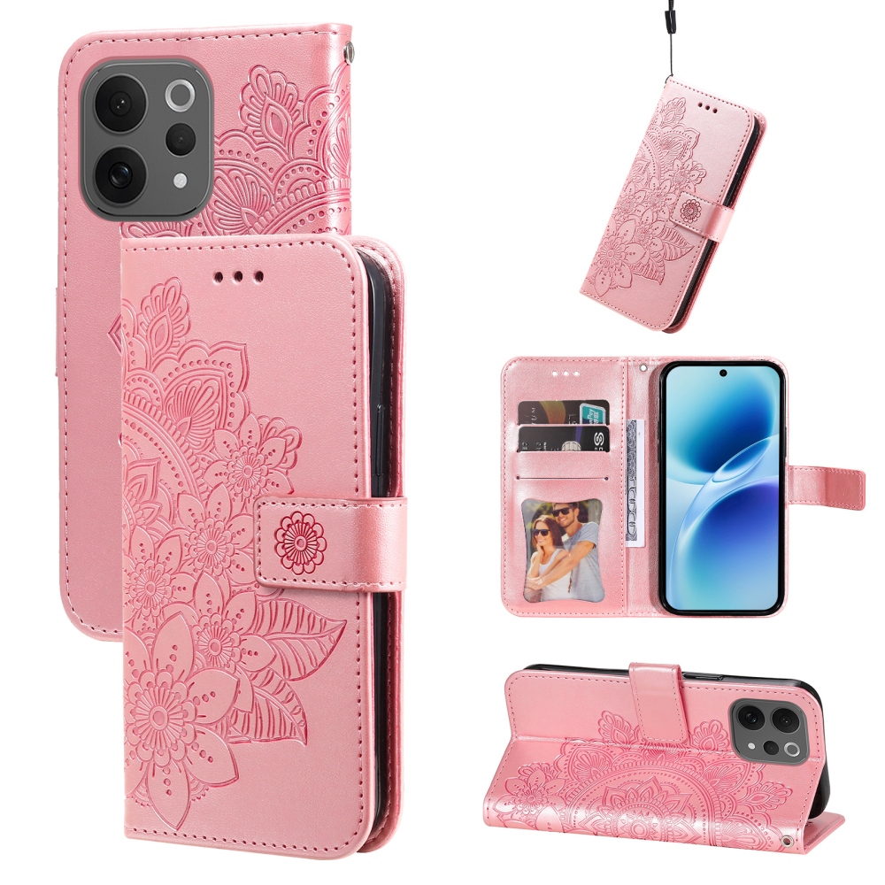 Mandala knižkové púzdro na Vivo V70 5G - ružové