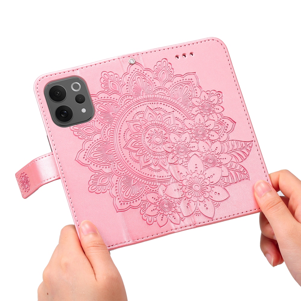 Mandala knižkové púzdro na Vivo V70 5G - ružové