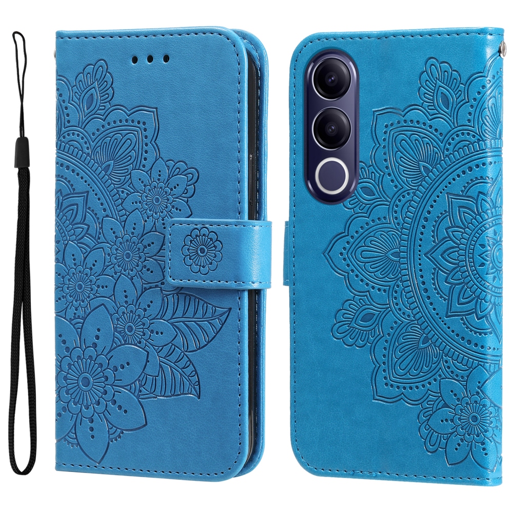 Mandala knižkové púzdro na Vivo V70 FE 5G - modré