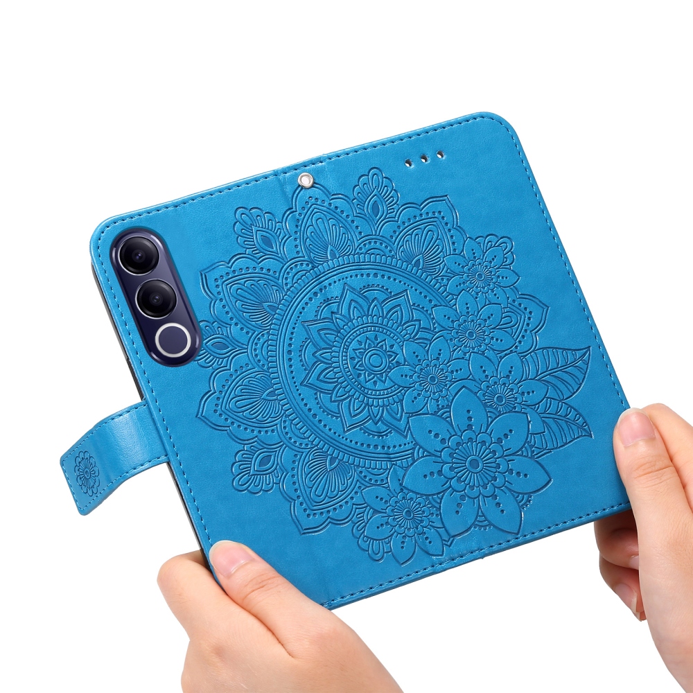 Mandala knižkové púzdro na Vivo V70 FE 5G - modré