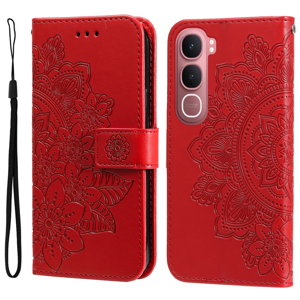 Mandala knižkové púzdro na Vivo Y21d/Vivo Y31 5G - červené
