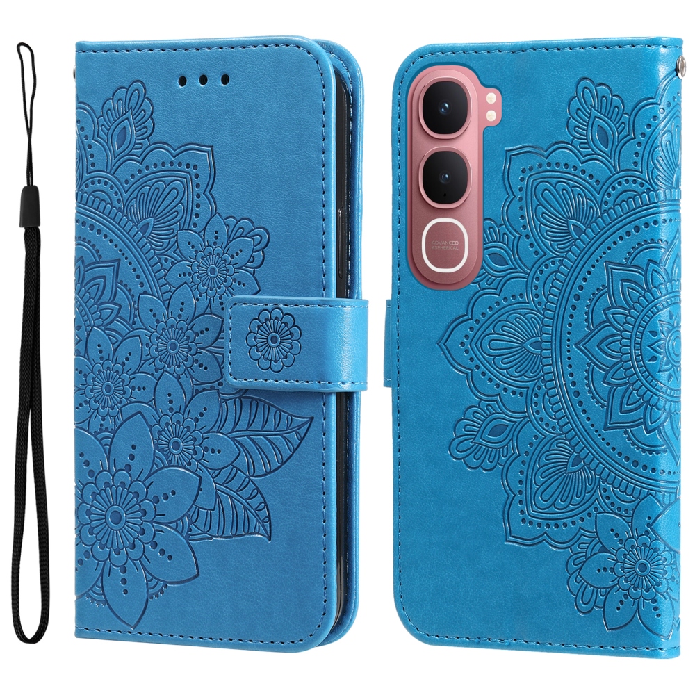 Mandala knižkové púzdro na Vivo Y21d/Vivo Y31 5G - modré