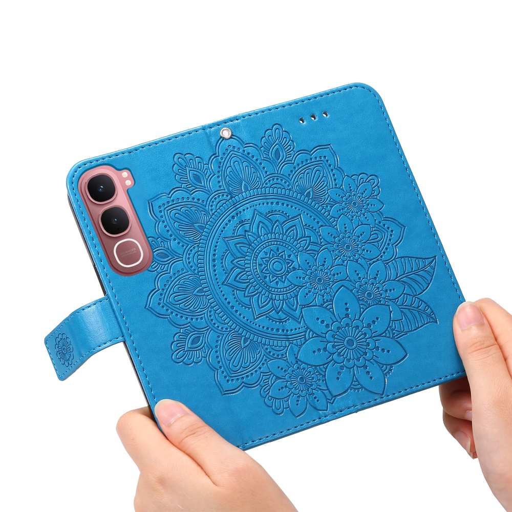 Mandala knižkové púzdro na Vivo Y21d/Vivo Y31 5G - modré