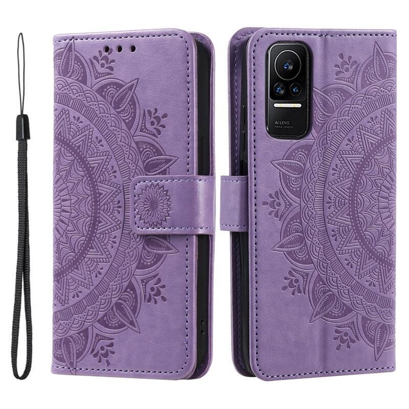 Mandala knižkové púzdro na Xiaomi 13 Lite - fialové