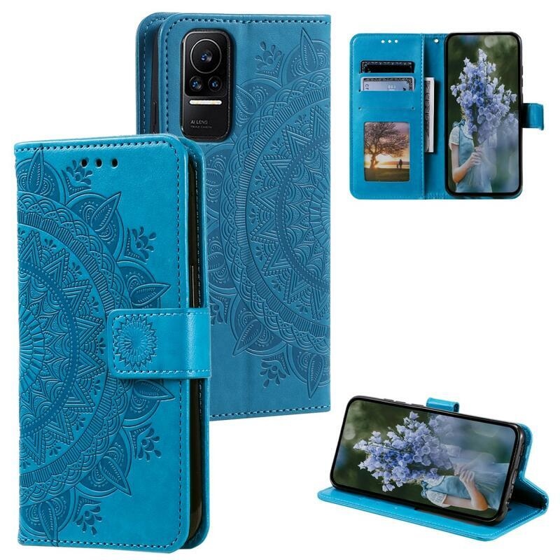 Mandala knižkové púzdro na Xiaomi 13 Lite - modré