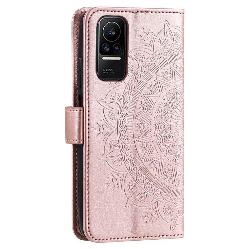 Mandala knižkové púzdro na Xiaomi 13 Lite - ružovozlaté