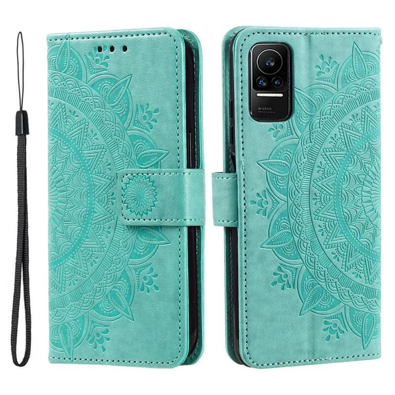 Mandala knižkové púzdro na Xiaomi 13 Lite - zelené