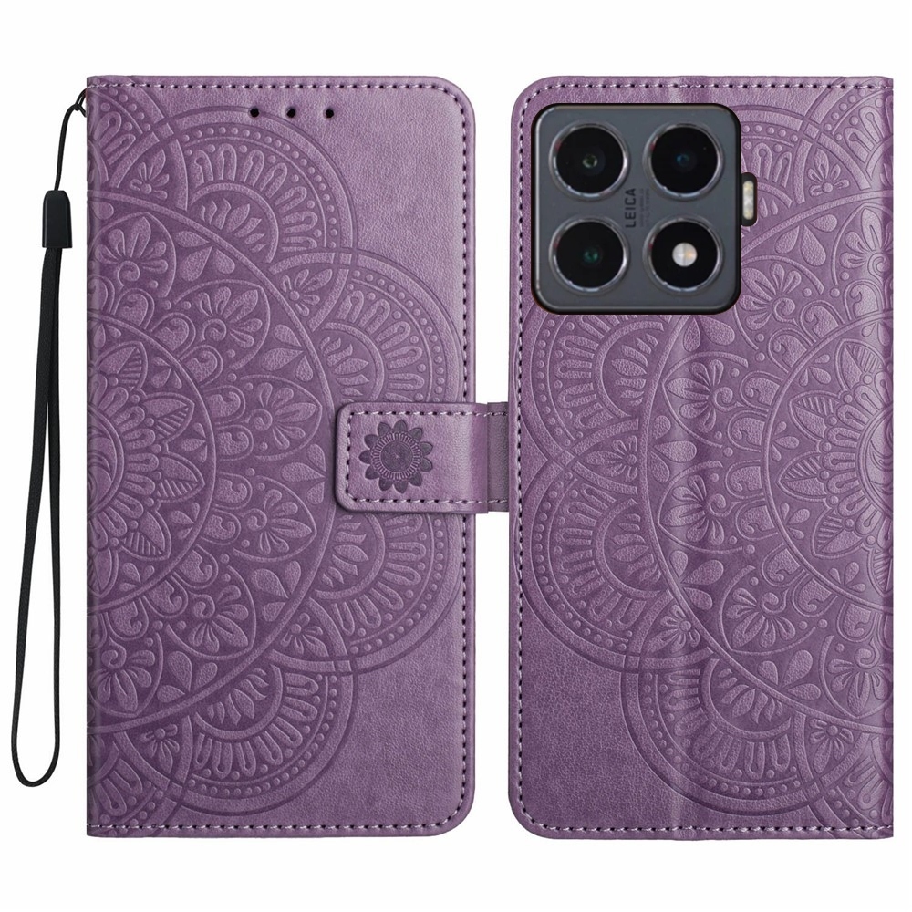 Mandala knižkové púzdro na Xiaomi 15T Pro - fialové