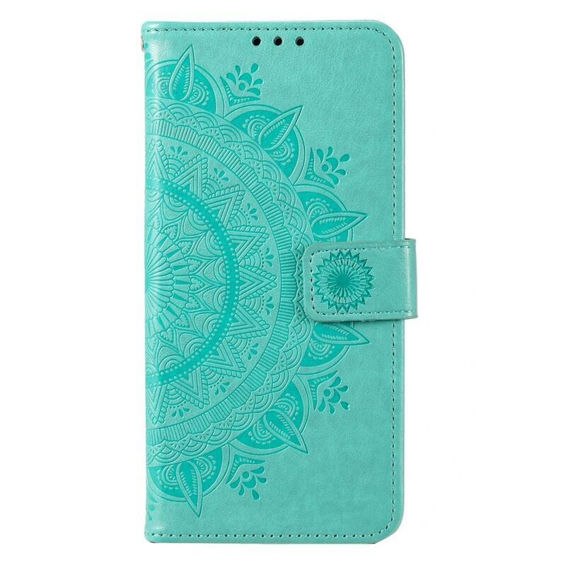 Mandala knižkové púzdro na Xiaomi Poco F5 Pro - modrozelené