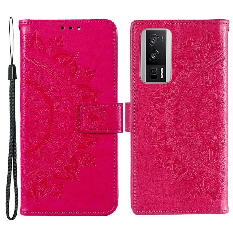 Mandala knižkové púzdro na Xiaomi Poco F5 Pro - rose