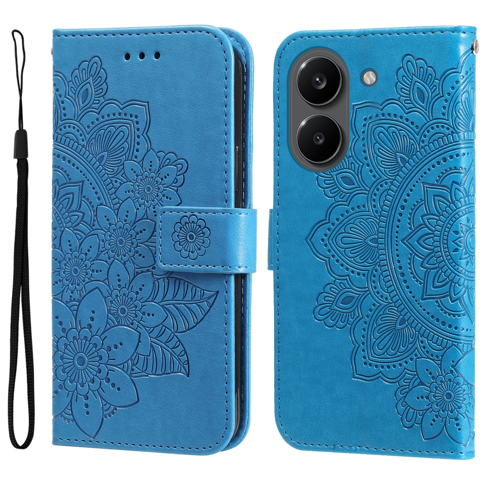 Mandala knižkové púzdro na Xiaomi Poco X8 Pro 5G - modré