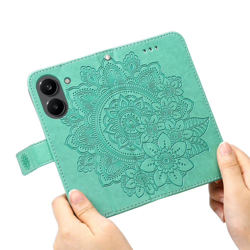 Mandala knižkové púzdro na Xiaomi Poco X8 Pro 5G - modrozelené