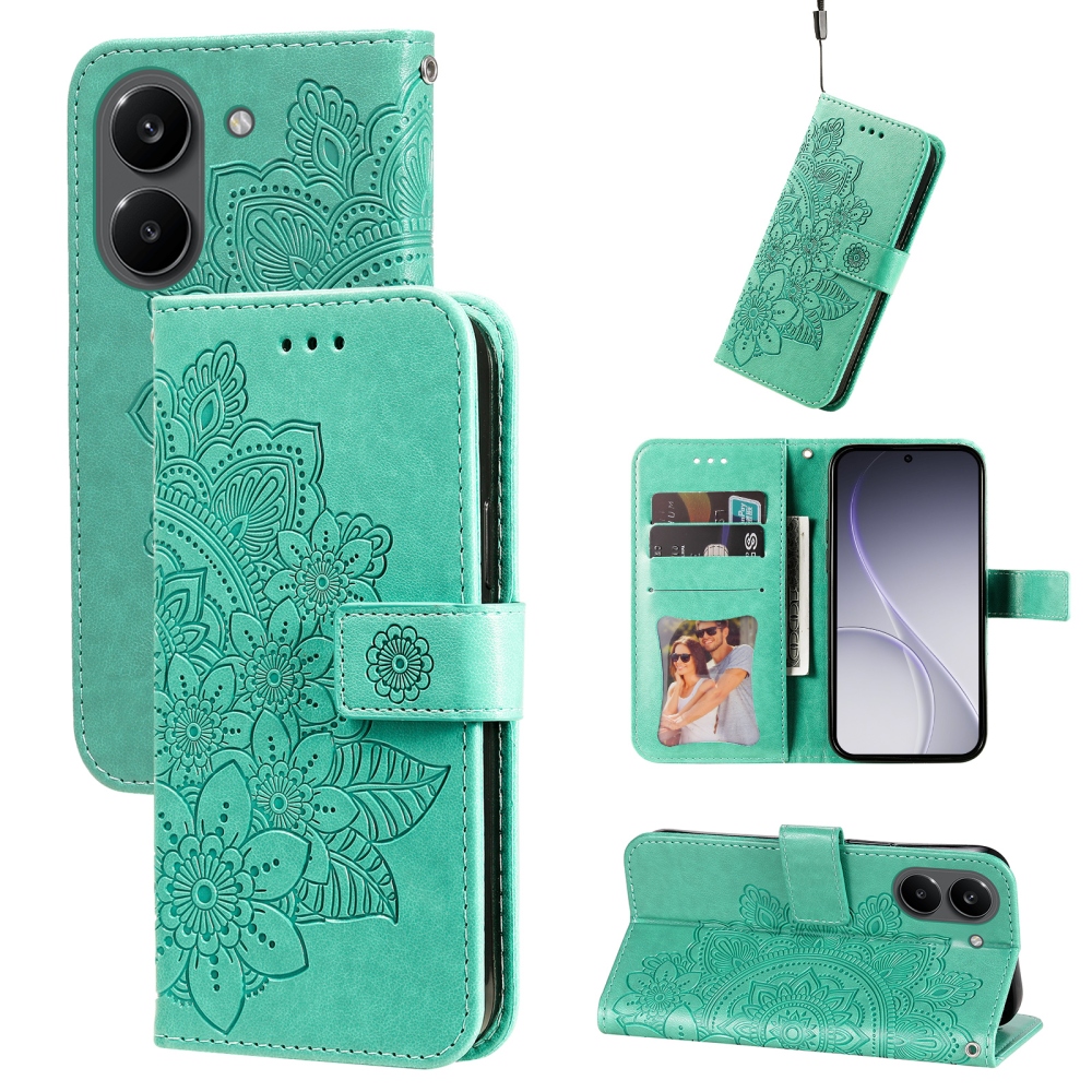 Mandala knižkové púzdro na Xiaomi Poco X8 Pro 5G - modrozelené