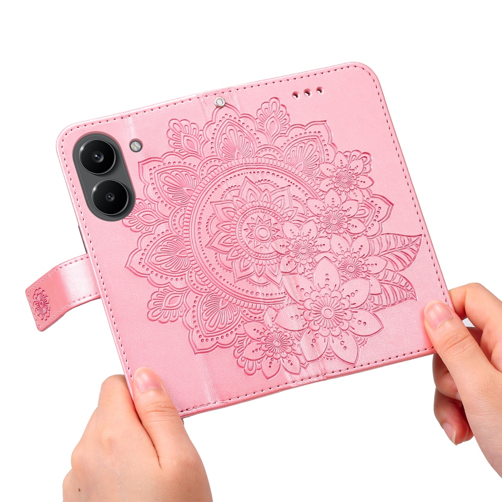Mandala knižkové púzdro na Xiaomi Poco X8 Pro 5G - ružové