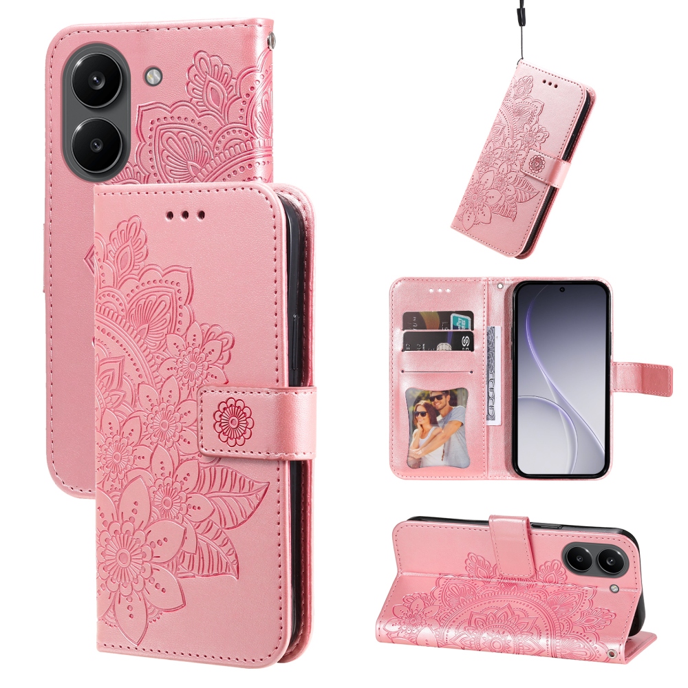 Mandala knižkové púzdro na Xiaomi Poco X8 Pro 5G - ružové