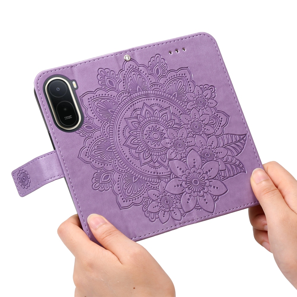 Mandala knižkové púzdro na Xiaomi Redmi A7 Pro - fialové