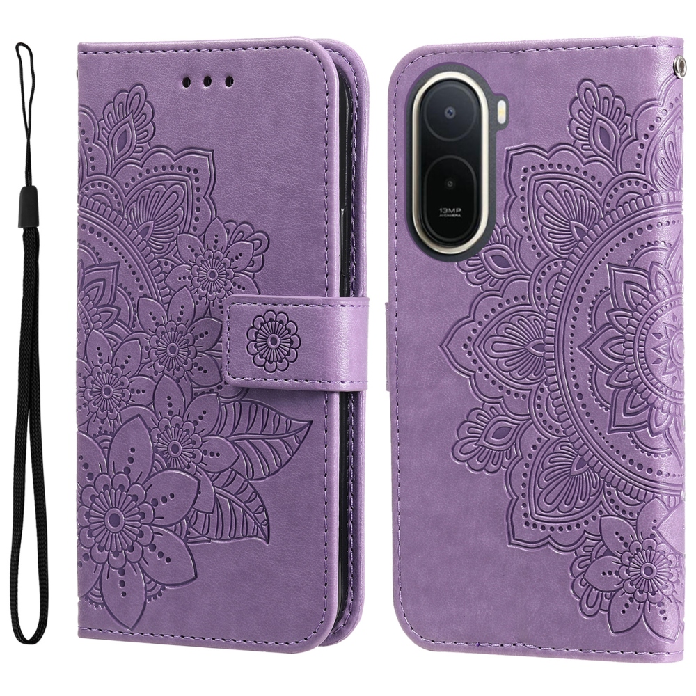 Mandala knižkové púzdro na Xiaomi Redmi A7 Pro - fialové