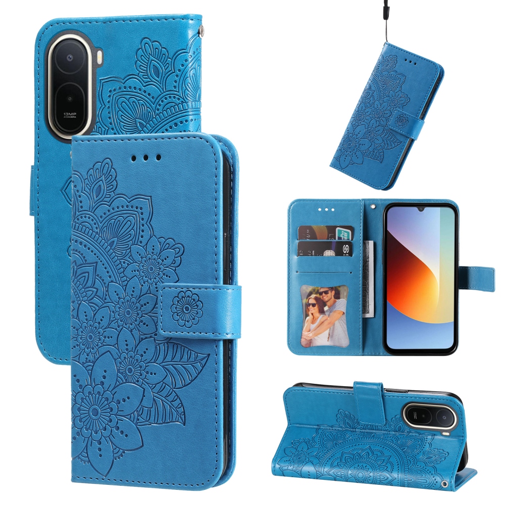 Mandala knižkové púzdro na Xiaomi Redmi A7 Pro - modré