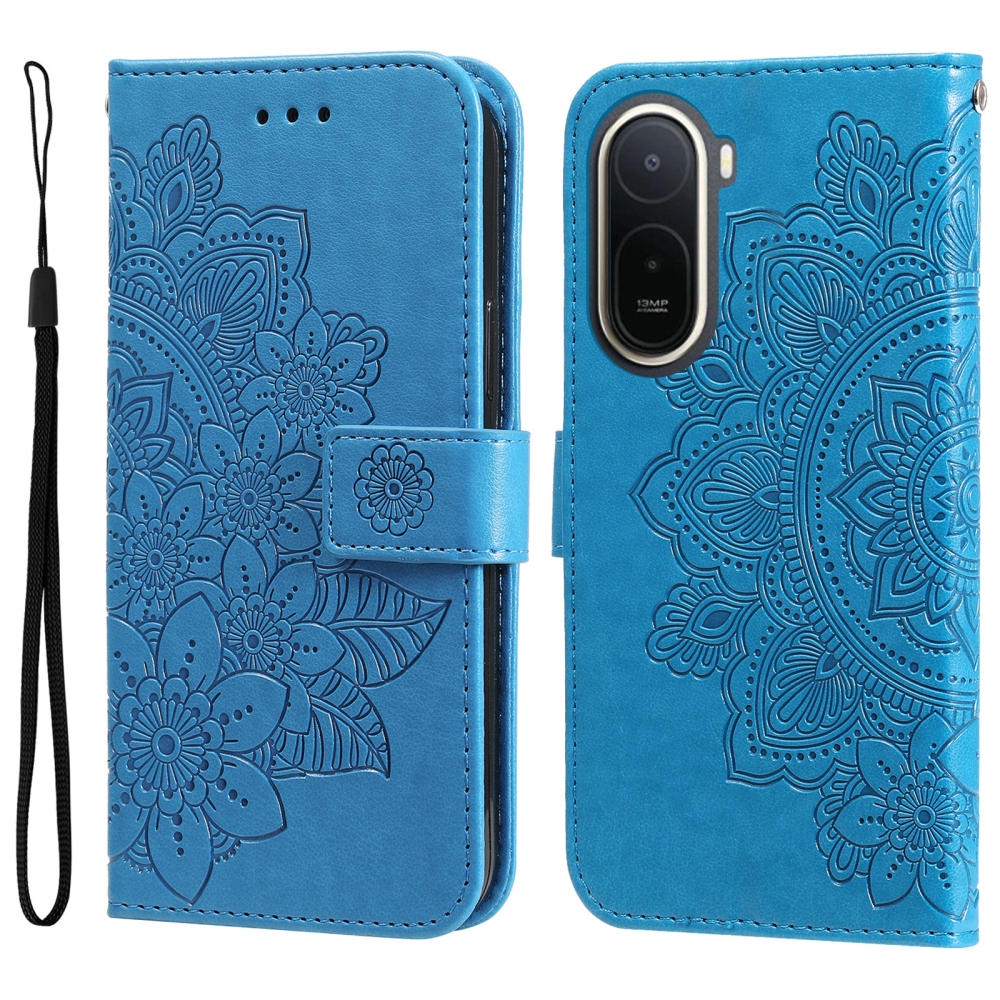 Mandala knižkové púzdro na Xiaomi Redmi A7 Pro - modré