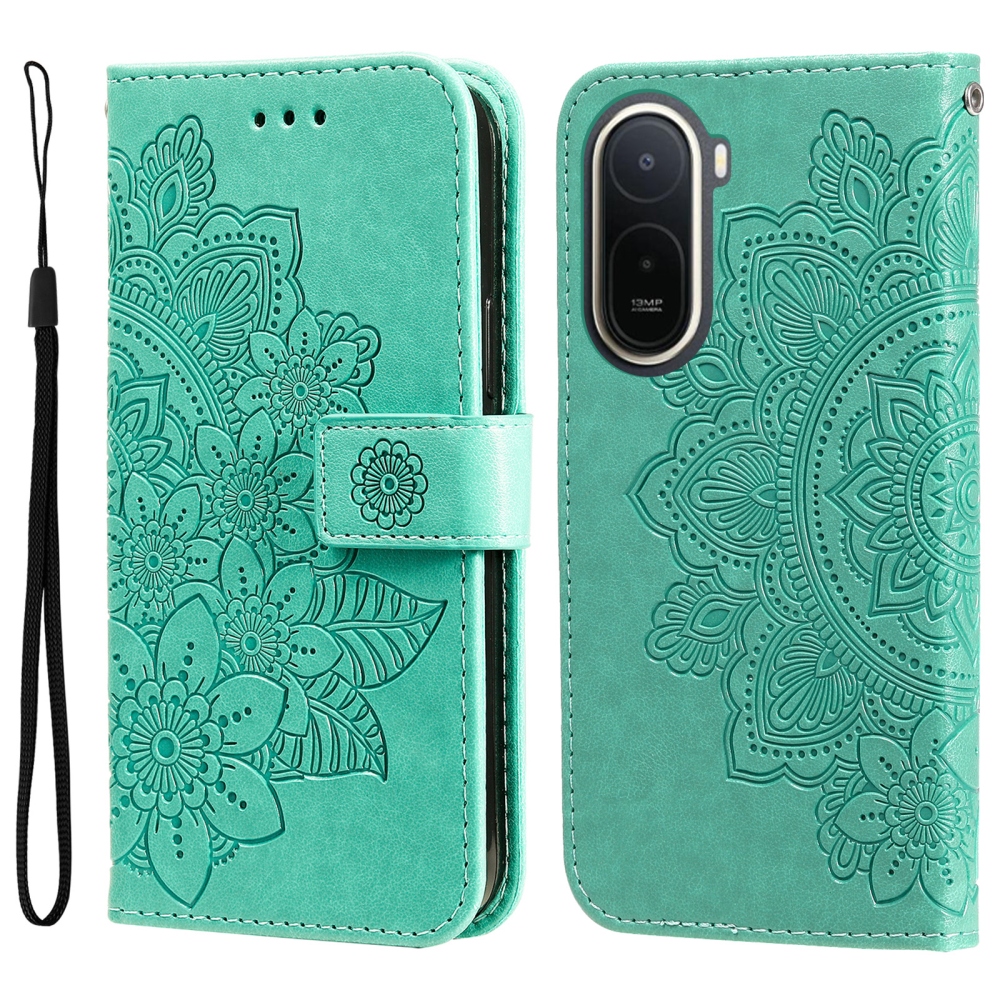 Mandala knižkové púzdro na Xiaomi Redmi A7 Pro - modrozelené