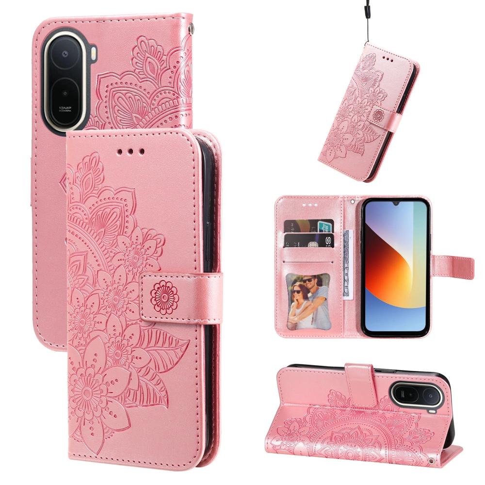 Mandala knižkové púzdro na Xiaomi Redmi A7 Pro - ružové