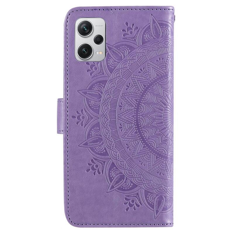 Mandala knižkové púzdro na Xiaomi Redmi Note 12 Pro+ 5G - fialové