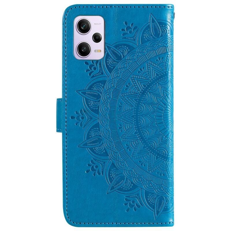 Mandala knižkové púzdro na Xiaomi Redmi Note 12 Pro+ 5G - modré