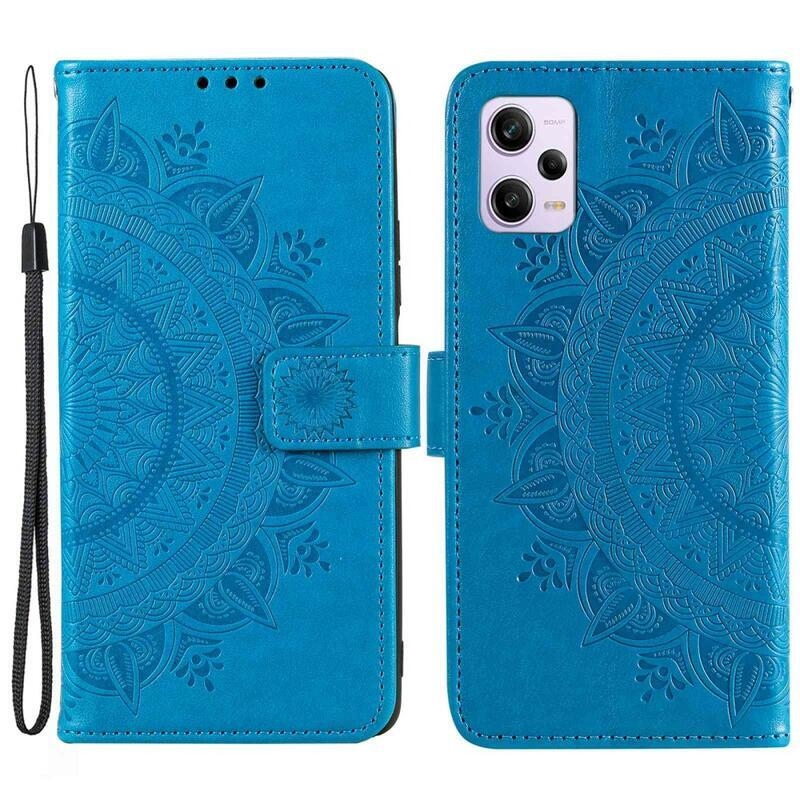 Mandala knižkové púzdro na Xiaomi Redmi Note 12 Pro+ 5G - modré