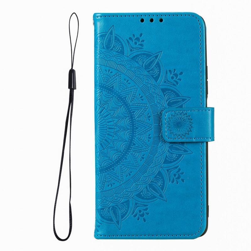 Mandala knižkové púzdro na Xiaomi Redmi Note 12 Pro+ 5G - modré