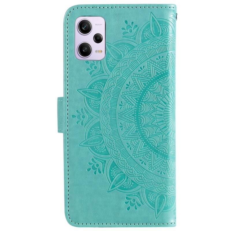 Mandala knižkové púzdro na Xiaomi Redmi Note 12 Pro+ 5G - modrozelené