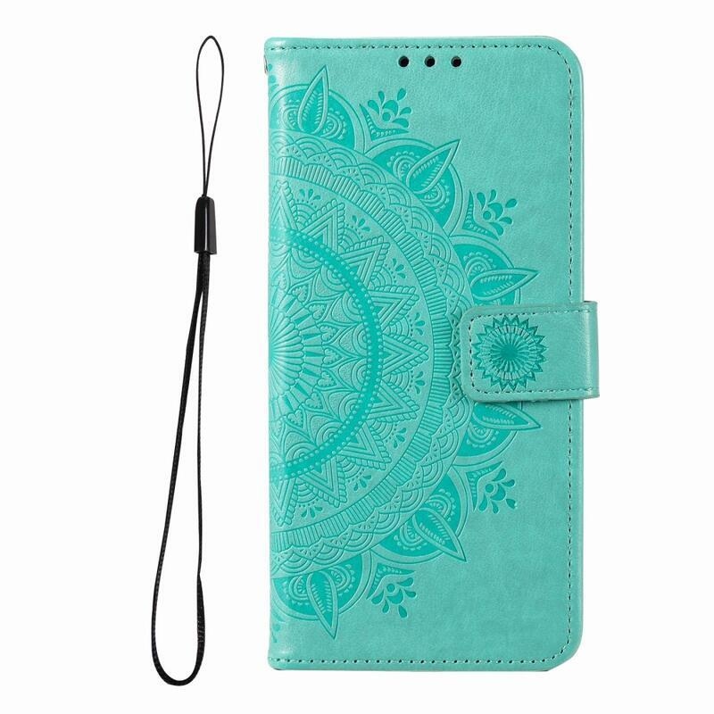 Mandala knižkové púzdro na Xiaomi Redmi Note 12 Pro+ 5G - modrozelené