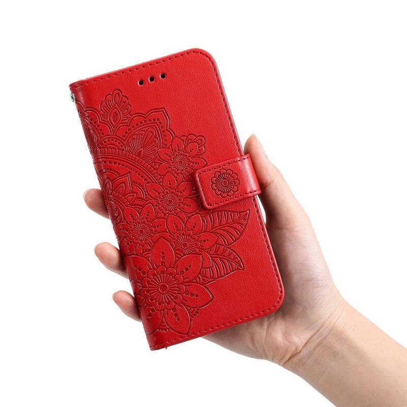 Mandala knižkové púzdro na Xiaomi Redmi Note 12 Pro 5G/Poco X5 Pro 5G - červené