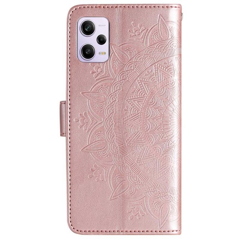 Mandala knižkové púzdro na Xiaomi Redmi Note 12 Pro+ 5G - ružovozlaté