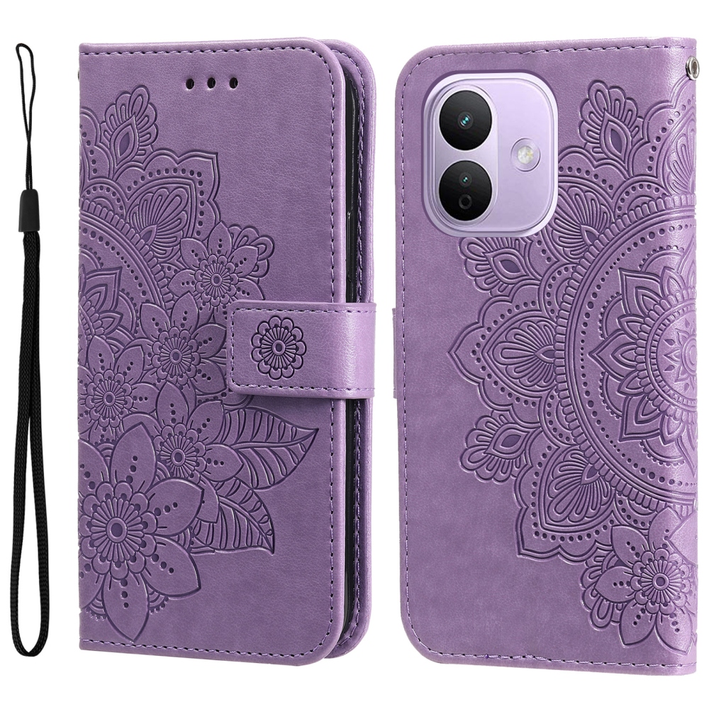 Mandala knižkové púzdro na Xiaomi Redmi Note 17 Pro 5G - fialové
