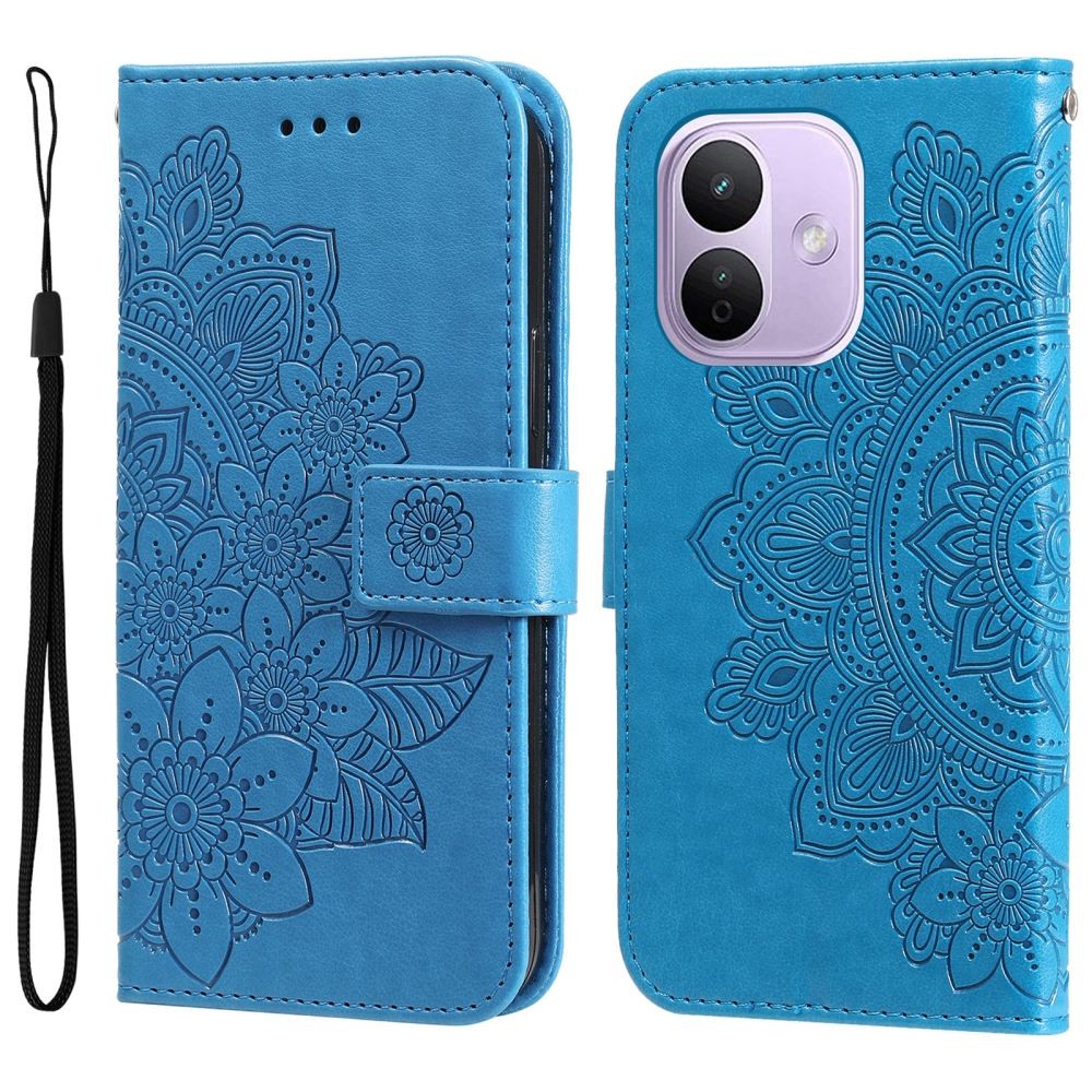 Mandala knižkové púzdro na Xiaomi Redmi Note 17 Pro 5G - modré
