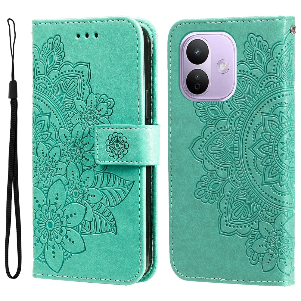 Mandala knižkové púzdro na Xiaomi Redmi Note 17 Pro 5G - modrozelené