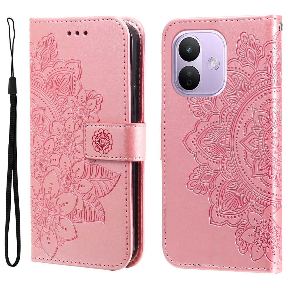 Mandala knižkové púzdro na Xiaomi Redmi Note 17 Pro 5G - ružové