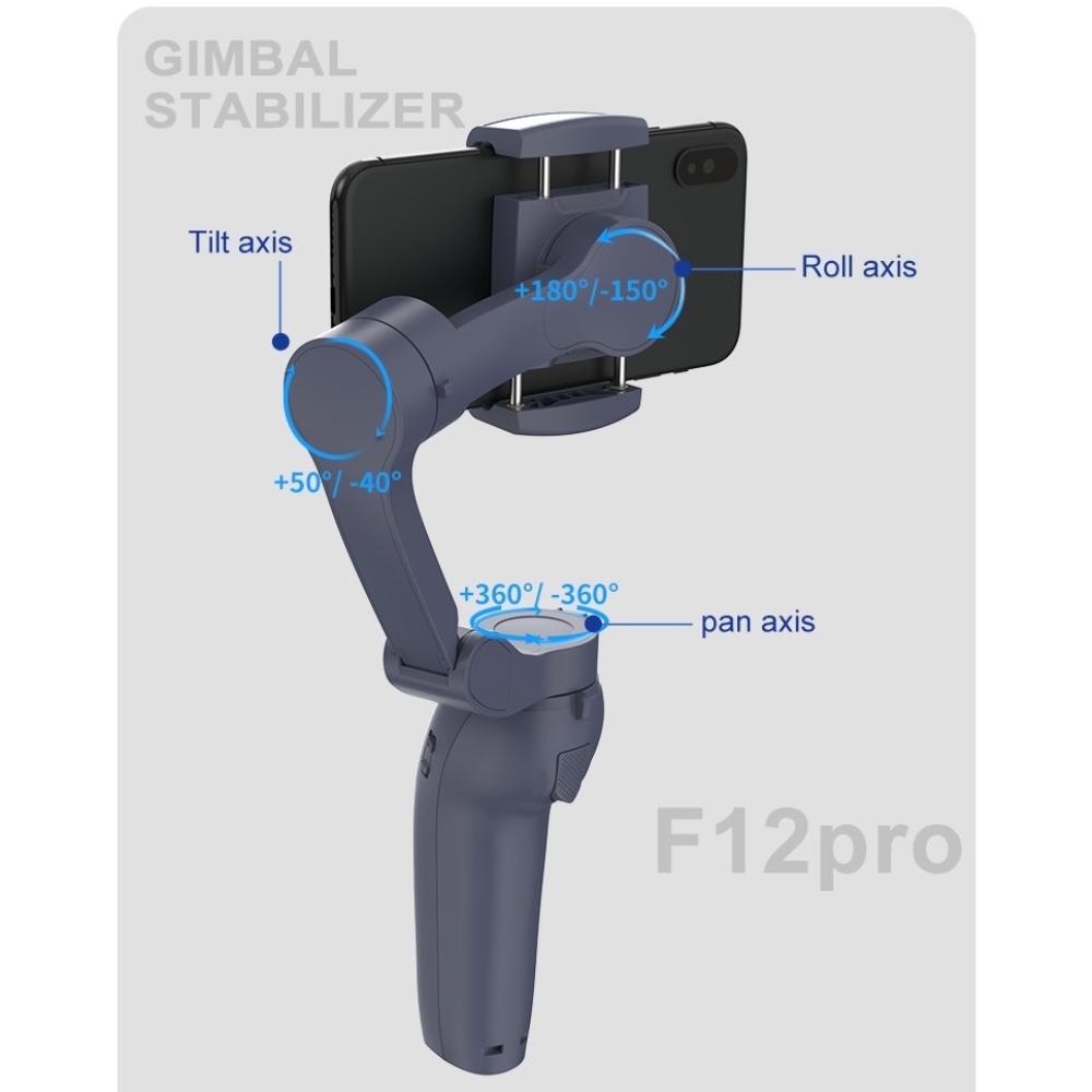 F12 Pre 3osý gimbal stabilizátor na mobil s AI sledovaním