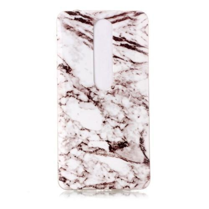 Marble silikónový kryt na mobil Nokia 6.1 - bielo-sivý