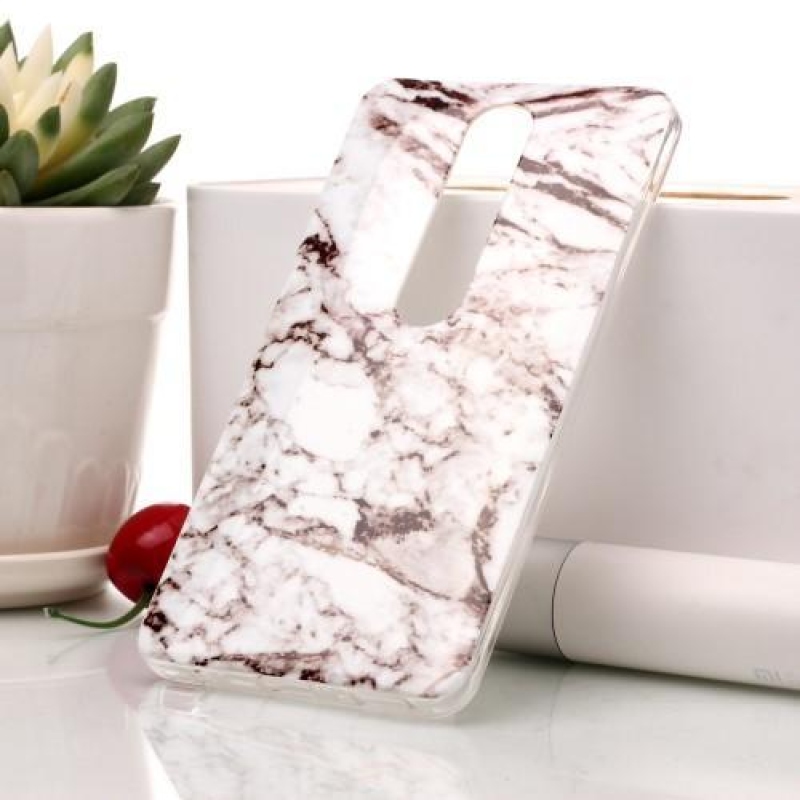 Marble silikónový kryt na mobil Nokia 6.1 - bielo-sivý