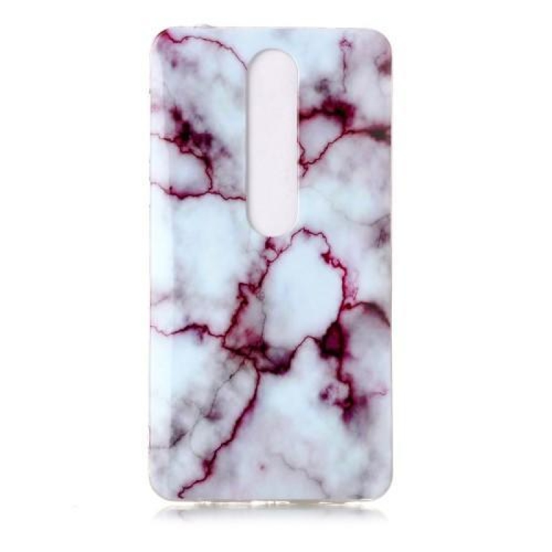 Marble silikónový kryt na mobil Nokia 6.1 - fialový