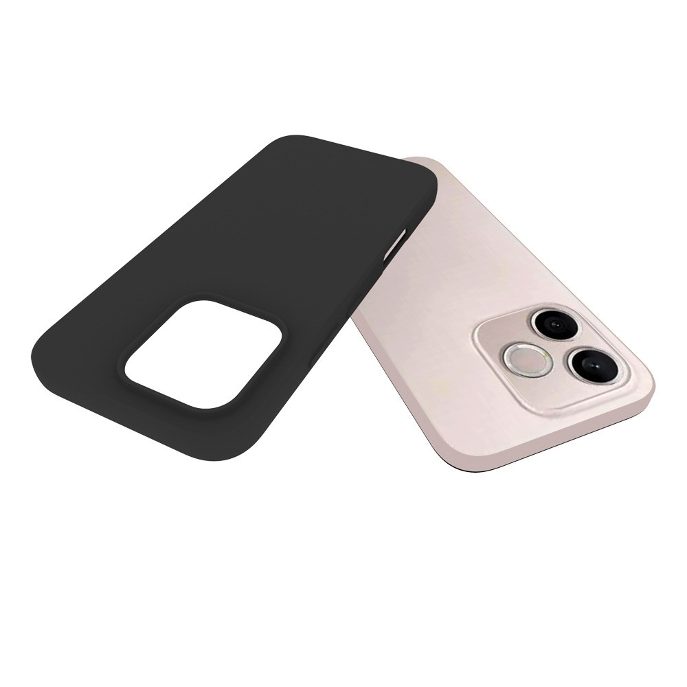 Matný gélový obal na mobil Honor 600 Lite 5G - čierny