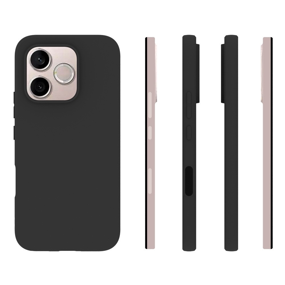 Matný gélový obal na mobil Honor 600 Lite 5G - čierny