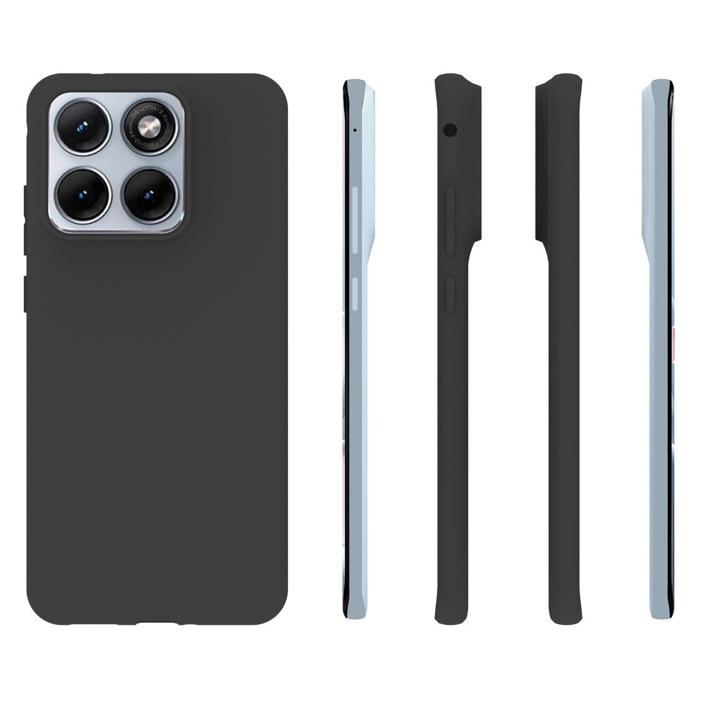 Matný gélový obal na mobil Motorola Edge 70 Fusion 5G - čierny