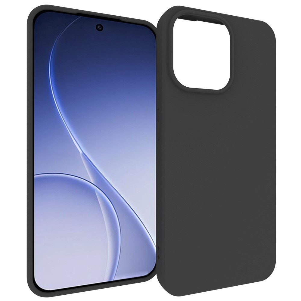 Matný gélový obal na mobil Oppo Reno 15 FS 5G - čierny