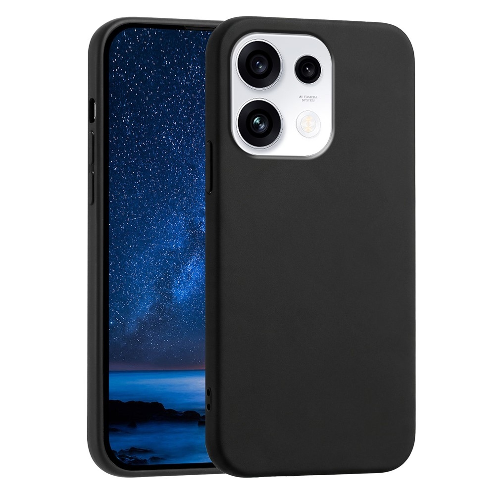 Matný gélový obal na mobil Oppo Reno 16 FS 5G - čierny