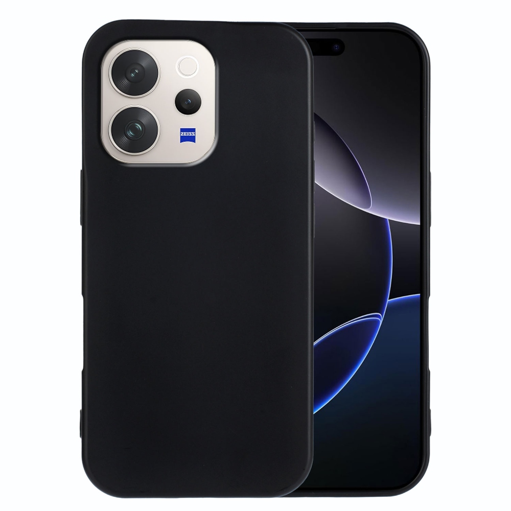 Matný gélový obal na mobil Vivo V70 5G - čierny